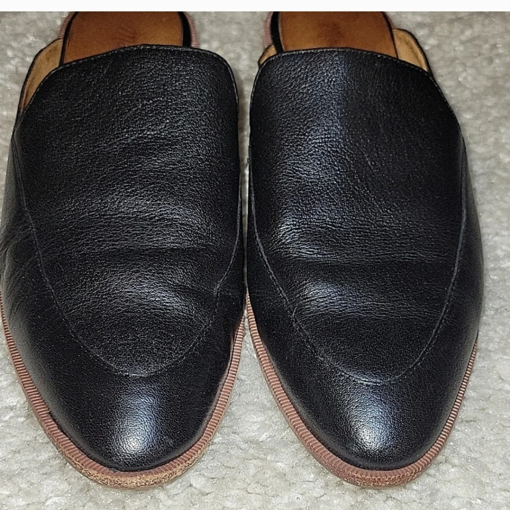 MADEWELL FRANCES mules/slides BLACK Leather size 9_4
